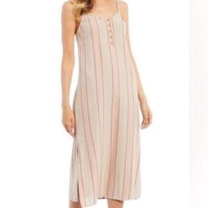 Rip Curl pink and cream sleeveless dress